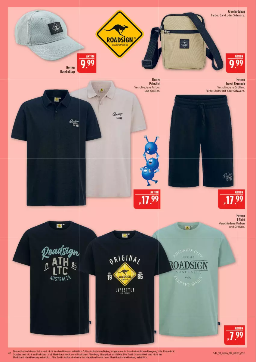 Aktueller Prospekt Marktkauf - Prospekt - von 26.04 bis 02.05.2026 - strona 42 - produkty: aust, ball, bermuda, Cap, eis, herren poloshirt, poloshirt, reis, schuhe, shirt, Sport, T-Shirt, Ti