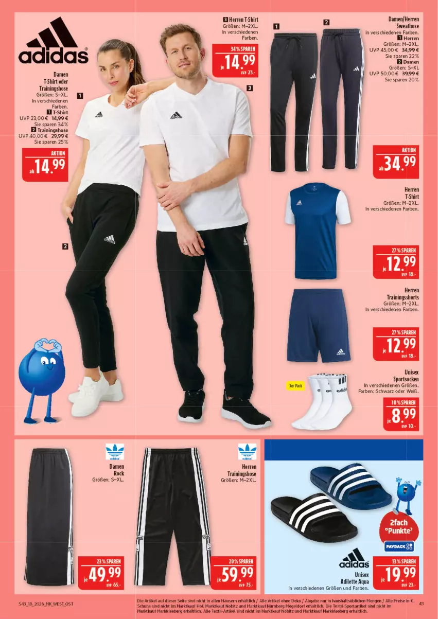 Aktueller Prospekt Marktkauf - Prospekt - von 26.04 bis 02.05.2026 - strona 43 - produkty: aqua, eis, hose, lion, reis, schuhe, shirt, shorts, socken, Sport, sportsocken, Sweathose, T-Shirt, Ti, Trainingshose