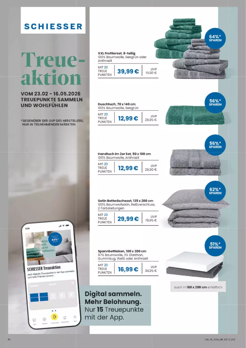 Aktueller Prospekt Marktkauf - Prospekt - von 26.04 bis 02.05.2026 - strona 46 - produkty: Bau, baumwolle, bett, bettwäsche, duschtuch, handtuch, Semmel, spannbettlaken, Ti, tuc, wolle