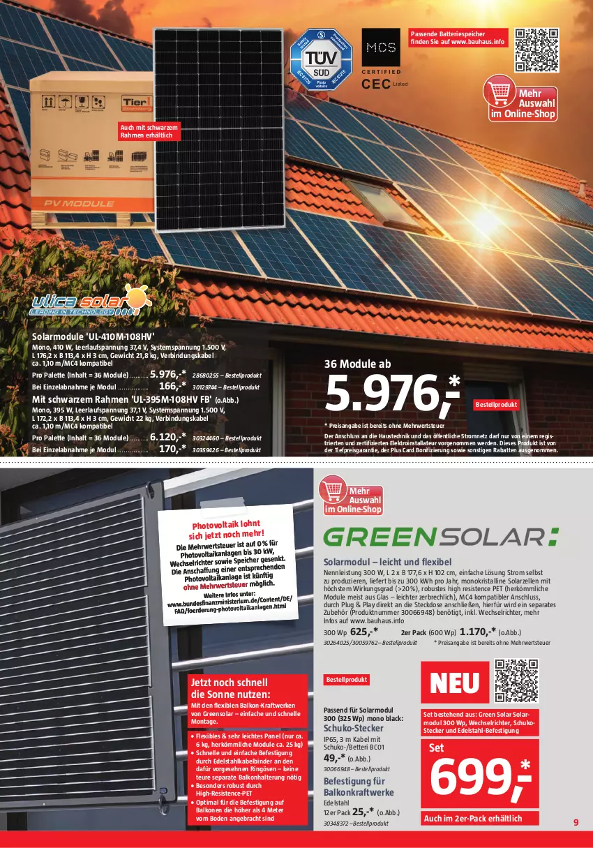 Aktueller Prospekt Bauhaus - Prospekte - von 29.07 bis 02.09.2023 - strona 9 - produkty: aust, batterie, Bau, bett, edelstahl, eis, Elektro, elle, erde, kraft, lack, Palette, reis, ring, rwe, steckdose, Ti, tiefpreis, tiefpreisgarantie