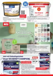 Gazetka promocyjna Bauhaus - Prospekte - Gazetka - ważna od 02.09 do 02.09.2023 - strona 14 - produkty: alpina, Alpinaweiß, Bau, Blüte, brie, champion, decke, Deckel, eimer, eis, elle, ente, erde, gin, gutschein, Heu, Holz, HP, kirsch, kraft, Kreide, LG, mac, möbel, natur, Polarweiss, rel, rosen, rwe, Ti