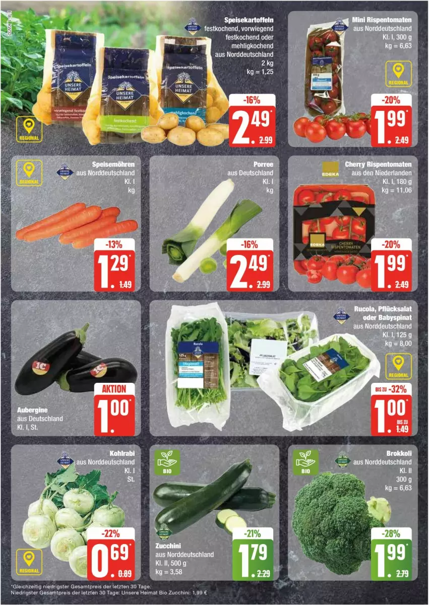 Aktueller Prospekt Edeka - Prospekte - von 05.08 bis 10.08.2024 - strona 8 - produkty: bio, eis, mehl, reis, Ti, ZTE, zucchini