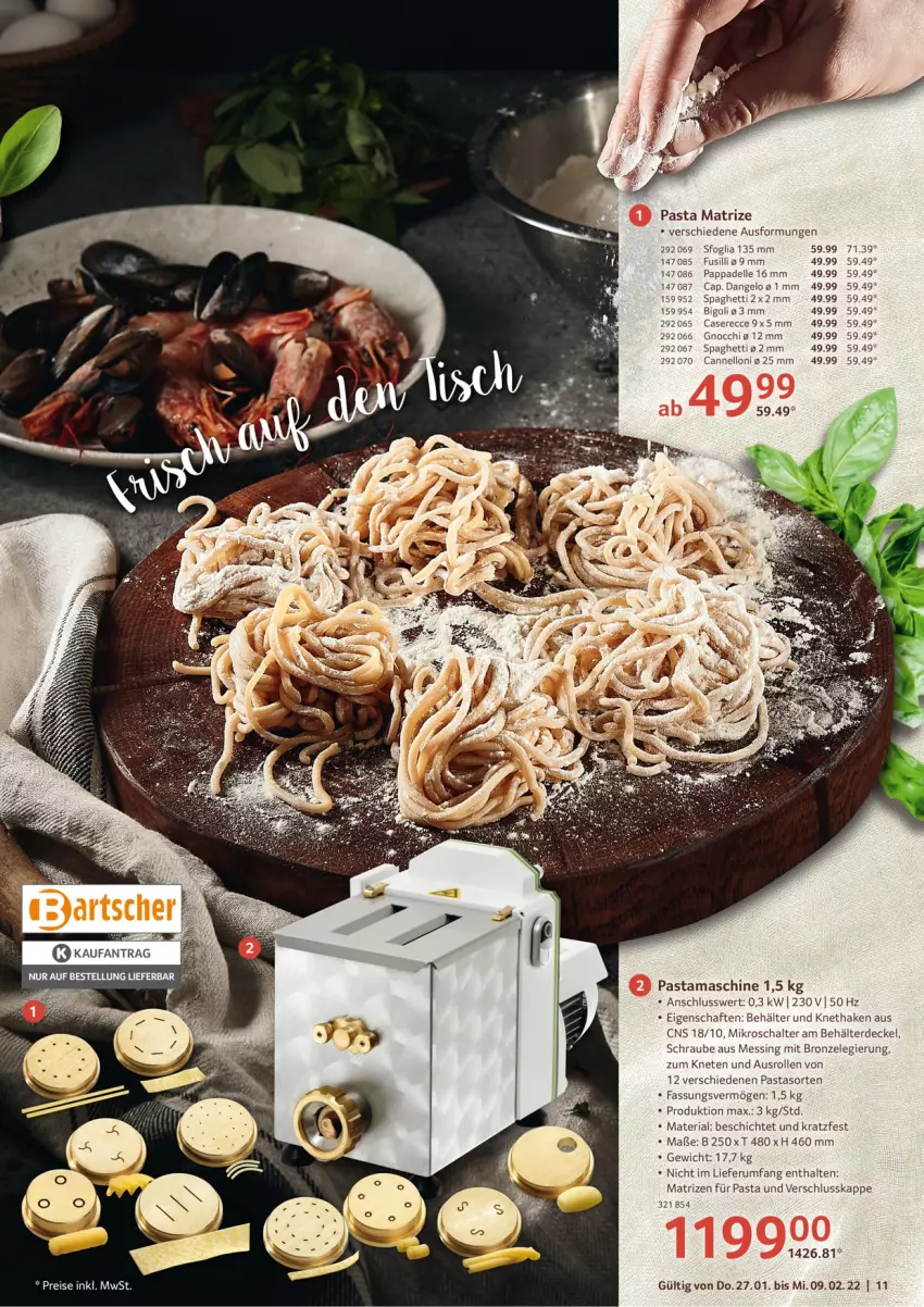 Aktueller Prospekt Selgros - Vorschau:
            Italien - von 27.01 bis 09.02.2022 - strona 11 - produkty: Behälter, Cap, decke, Deckel, dell, eis, elle, erde, fusilli, gnocchi, pasta, reis, Ria, rum, Schal, spaghetti, Ti