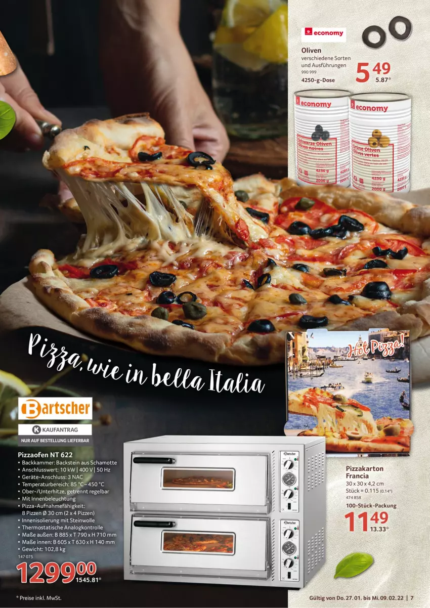 Aktueller Prospekt Selgros - Vorschau:
            Italien - von 27.01 bis 09.02.2022 - strona 7 - produkty: eier, eis, olive, oliven, pizza, reis, thermostat, Ti, tisch, wolle