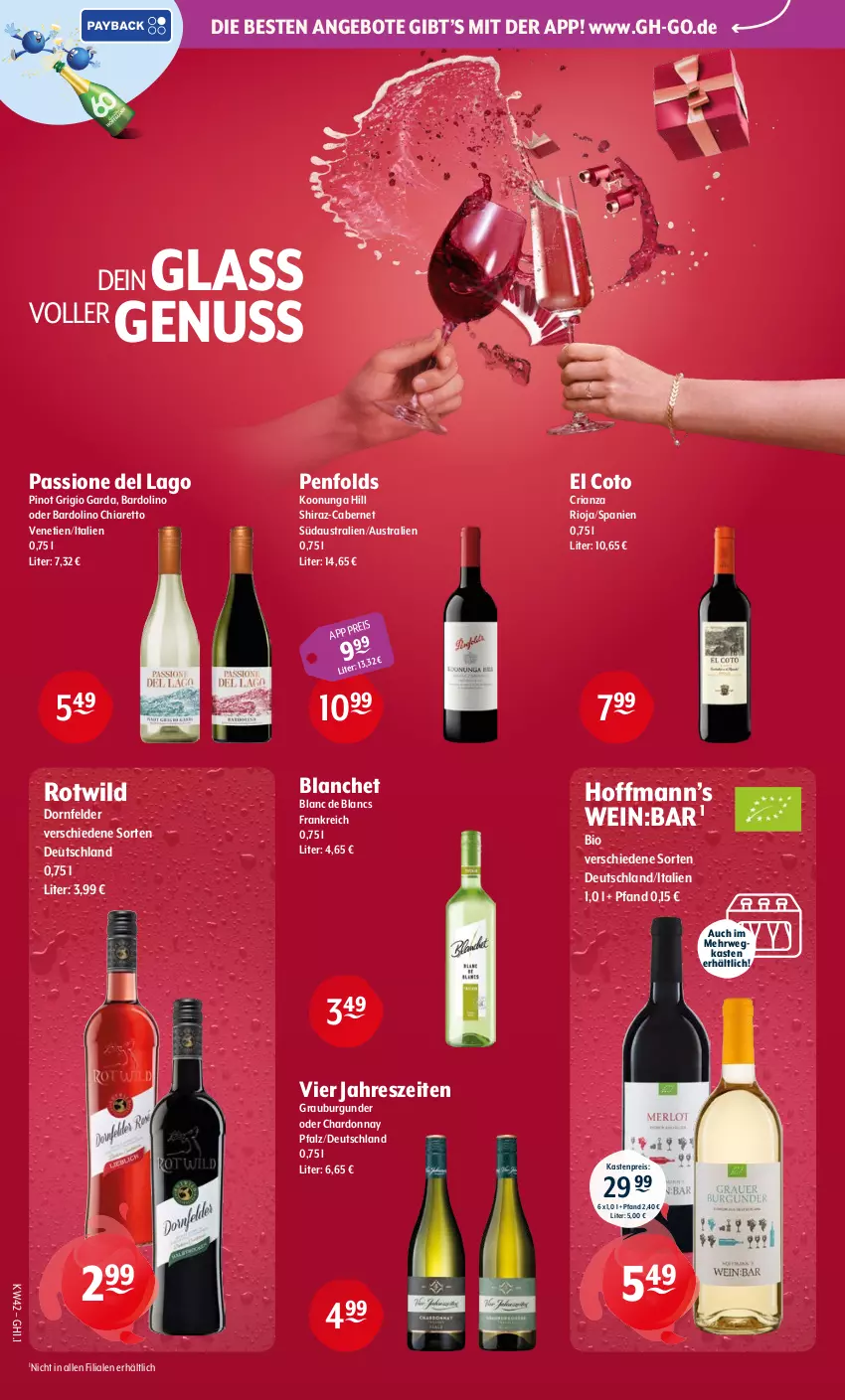 Aktueller Prospekt Getraenke Hoffmann - Prospekte - von 12.10 bis 17.10.2026 - strona 4 - produkty: angebot, angebote, aust, bio, burgunder, cabernet, chardonnay, chia, de blancs, dornfelder, eis, grauburgunder, nuss, Pinot, pinot grigio, reis, Ria, rioja, rwe, Ti, wein, Wild