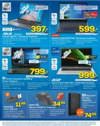 Gazetka promocyjna Euronics - Prospekte - Gazetka - ważna od 19.10 do 19.10.2022 - strona 5 - produkty: ACC, auer, batterie, Betriebssystem, eis, elle, festplatte, geforce, HP, Intel, kamera, latte, leine, LG, lion, logitech, Maus, notebook, nvidia, reifen, sandisk, Software, Ti, usb