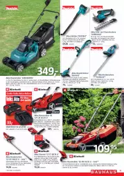 Gazetka promocyjna Bauhaus - Prospekte - Gazetka - ważna od 27.05 do 27.05.2023 - strona 31 - produkty: akku, akku-heckenschere, akku-rasenmäher, Brei, eis, heckenschere, korb, ladegerät, messer, ohne akku und ladegerät, rasen, rasenmäher, rasentrimmer, Rauch, reis, sac, Schere, schnellladegerät, senf, Strauchschere, Ti