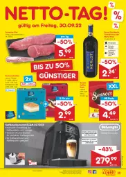 Gazetka promocyjna Netto Marken-Discount - Filial-Angebote - Gazetka - ważna od 01.10 do 01.10.2022 - strona 39 - produkty: ACC, angebot, auto, bestpreis, bohne, bohnen, Cap, chardonnay, chia, eis, elle, filet, grand sud, kaffee, kaffeebohnen, kaffeegenuss, kaffeevollautomat, Käse, kuchen, Kuchenschnitte, latte, latte macchiato, mac, macchiato, merl, merlot, milch, nuss, reis, rotwein, schnitten, schwein, schweine, schweine-filet, senseo, tasse, Ti, wein, weine, ZTE