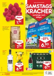 Gazetka promocyjna Netto Marken-Discount - Filial-Angebote - Gazetka - ważna od 01.10 do 01.10.2022 - strona 40 - produkty: angebot, angebote, beere, beeren, bestpreis, bier, bohne, bohnen, caffè crema, diebels, discount, eis, espresso, haltbare milch, himbeer, himbeere, himbeeren, Holz, käfer, kaffee, kaffeebohnen, kracher, lungo, marken-discount, milch, ndk, reis, Schal, Schale, Three Sixty, Ti, versandkostenfrei, vodka, ZTE