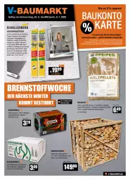 Gazetka promocyjna Vmarkt - V-Baumarkt - Gazetka - ważna od 06.07 do 06.07.2022 - strona 1 - produkty: Bau, braun, briketts, buch, elle, erde, fenster, fliegengitter, Germ, Hobby, Holz, Holzbriketts, Holzpellets, insektenschutz, Insektenschutzfenster, Kamin, Kaminholz, Liege, natur, Pellets, Rauch, sac, sekt, Ti