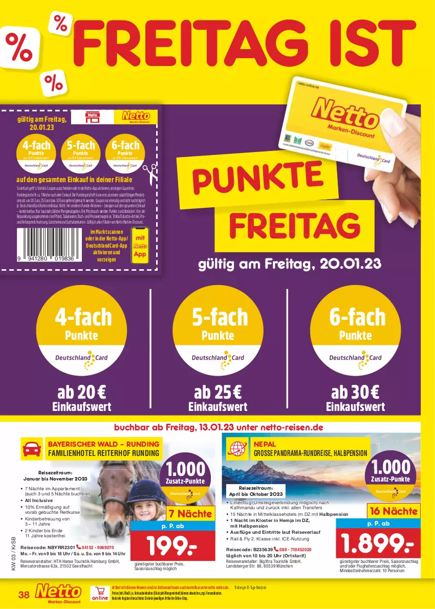 Aktueller Prospekt Netto Marken-Discount - Filial-Angebote - von 16.01 bis 21.01.2023 - strona 38 - produkty: Berger, bestpreis, buch, coupon, deutschlandcard, discount, eduscho, eis, elle, erde, guthabenkarte, gutschein, gutscheine, Kinder, mac, marken-discount, milch, ndk, pril, rama, Rauch, reis, reiseveranstalter, reiseverlauf, Tchibo, Ti, uhr