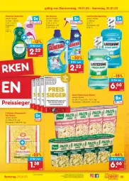 Gazetka promocyjna Netto Marken-Discount - Filial-Angebote - Gazetka - ważna od 21.01 do 21.01.2023 - strona 35 - produkty: angebot, Becher, bestpreis, eier, eis, knorr, knorr pasta, listerine, mundspülung, nudel, nudeln, olive, palmolive, pasta, pasta snack, reis, reiss, snack, spülmittel, spülung, Ti, ZTE