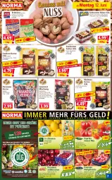 Gazetka promocyjna Norma - Norma - Gazetka - ważna od 19.06 do 19.06.2023 - strona 7 - produkty: beutel, bio, bio-zitronen, Cashew, cranberry, eis, ente, erde, erdnüsse, fleisch, frucht, früchte, fruchtfleisch, kirsch, kirsche, kirschen, knacker, LG, mandel, mandeln, marmelade, natur, nuss, Nussknacker, obst, Obst und Gemüse, orange, paprika, pfirsich, pfirsiche, plattpfirsiche, reis, rel, saft, salz, smoothie, smoothies, snack, Ti, tiefpreis, tisch, und gemüse, walnuss, Walnuss Kerne, Yo, zitrone, zitronen