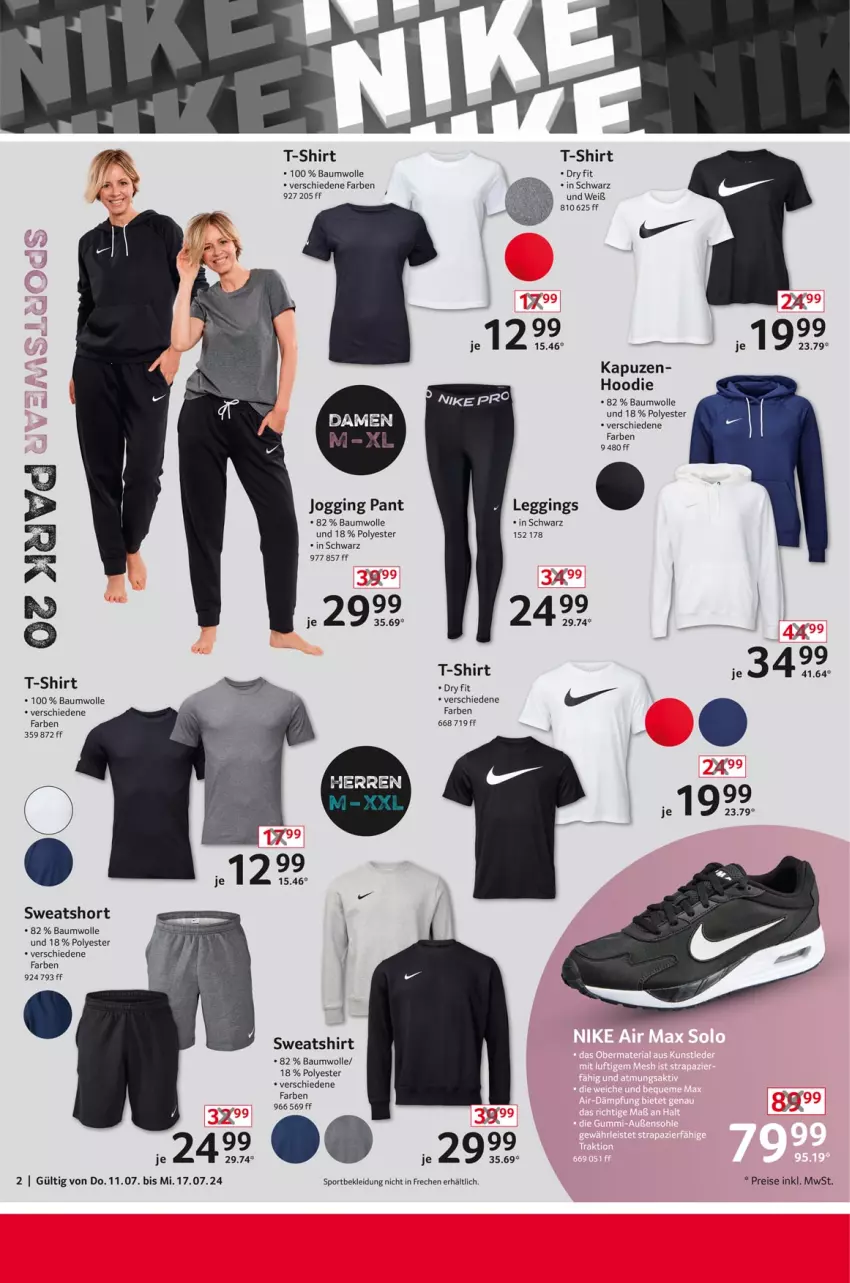 Aktueller Prospekt Selgros - Non Food - von 11.07 bis 17.07.2024 - strona 2 - produkty: Bad, Bau, baumwolle, eis, gin, kleid, Kleidung, leggings, reis, shirt, Sport, Sweatshirt, T-Shirt, Ti, wolle