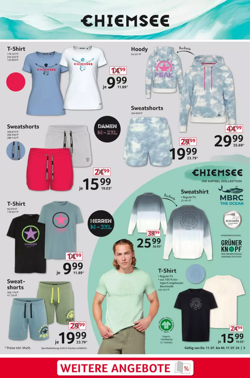 Aktueller Prospekt Selgros - Non Food - von 11.07 bis 17.07.2024 - strona 3 - produkty: angebot, angebote, Bau, baumwolle, bio, eis, kleid, Kleidung, reis, shirt, shorts, Sport, Sweatshirt, sweatshorts, T-Shirt, Ti, wolle