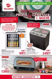 Gazetka promocyjna Selgros - Non Food - Gazetka - ważna od 17.07 do 17.07.2024 - strona 1 - produkty: auer, auto, Behälter, creme, edelstahl, eis, eiscreme, eismaschine, flasche, Kinder, kompressor, kühlschrank, LG, Ofen, pizza, Pizzaofen, Schrank, tee, Ti, tisch