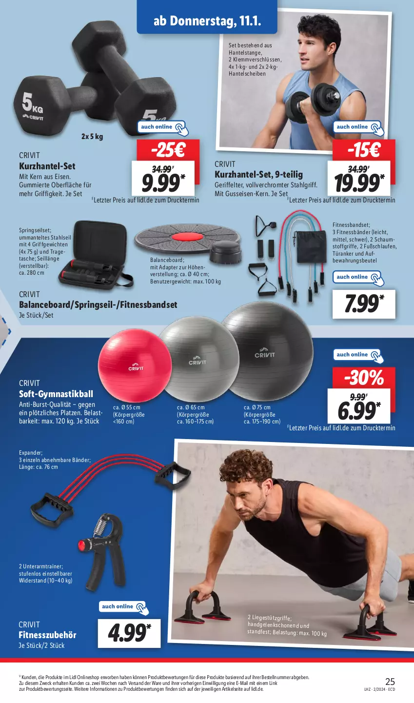 Aktueller Prospekt Lidl - Aktionsprospekt - von 08.01 bis 13.01.2024 - strona 31 - produkty: adapter, asti, ball, beutel, crivit, eis, Laufen, LG, Liege, Mantel, reis, ring, Tasche, Ti, tragetasche, weck, ZTE