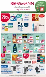 Gazetka promocyjna Rossmann - Prospekte - Gazetka - ważna od 04.10 do 04.10.2024 - strona 1 - produkty: alkohol, alkoholische getränke, alterra, angebot, angebote, aqua, asti, brötchen, brötchenaufsatz, Cap, cappuccino, cin, coupon, dusche, eau de toilette, edelstahl, eis, feuchttücher, Finish, fusion5, geschirr, getränk, getränke, gillette, jacobs, kaffee, kaffeekapseln, Kinder, Kindernahrung, Kocher, kosmetik, krüger, küche, Küchen, lebensmittel, Mascara, megaperls, olive, palmolive, pampers, Pants, persil, persil waschmittel, Rasierklinge, rasierklingen, reiniger, schauma, schauma shampoo, shampoo, sim, spülmaschinen, spülung, tasse, tassimo, Ti, toast, toaster, tücher, Waffeleisen, waschmittel, wasser, wasserkocher