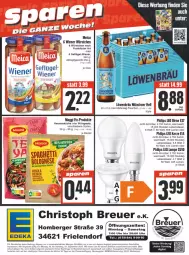 Gazetka promocyjna E Center - Angebote der Woche - Gazetka - ważna od 23.09 do 23.09.2023 - strona 16 - produkty: angebot, angebote, auer, Berger, beutel, deka, eis, flasche, fleisch, frankfurter, Geflügel, hackfleisch, im zarten saitling, kerze, küche, Lampe, LED Lampe, meica, Philips, reis, ring, rwe, spaghetti, Ti, tomate, tomaten, uhr, wiener, wiener würstchen, würstchen, ZTE