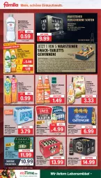 Gazetka promocyjna Famila - Prospekte - Gazetka - ważna od 21.10 do 21.10.2023 - strona 16 - produkty: Alwa, bier, eis, eistee, erdinger, flasche, gerolsteine, gerolsteiner, glasflasche, jever, lebensmittel, mineralwasser, oettinger, pils, pilsener, Rauch, reis, säfte, steiner, tee, Ti, vilsa, volvic, warsteiner, wasser, ZTE