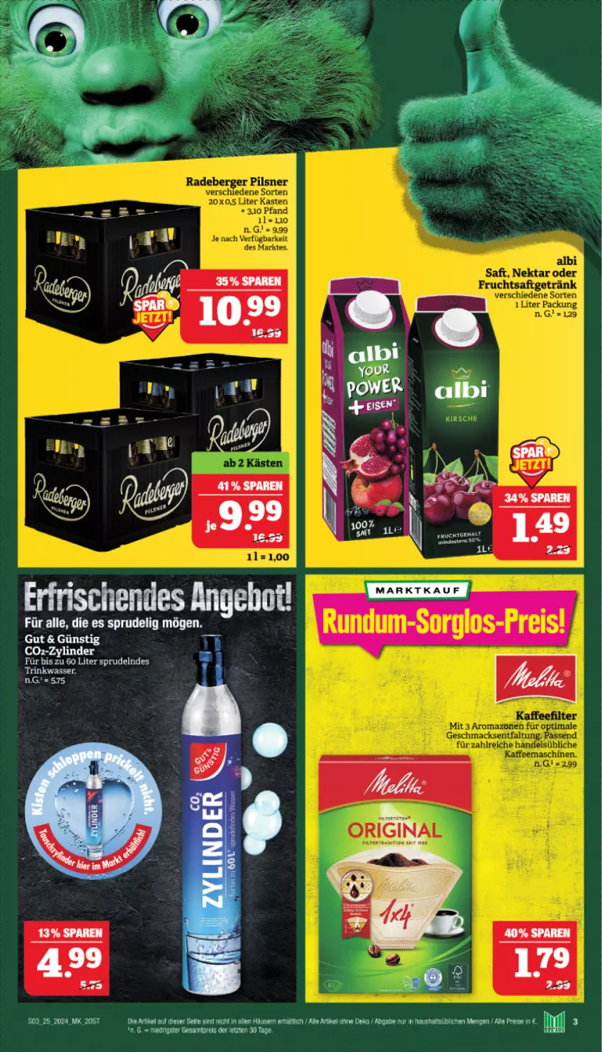 Aktueller Prospekt Marktkauf - Prospekt - von 16.06 bis 22.06.2024 - strona 3 - produkty: angebot, eis, reis, Sprudel, Ti