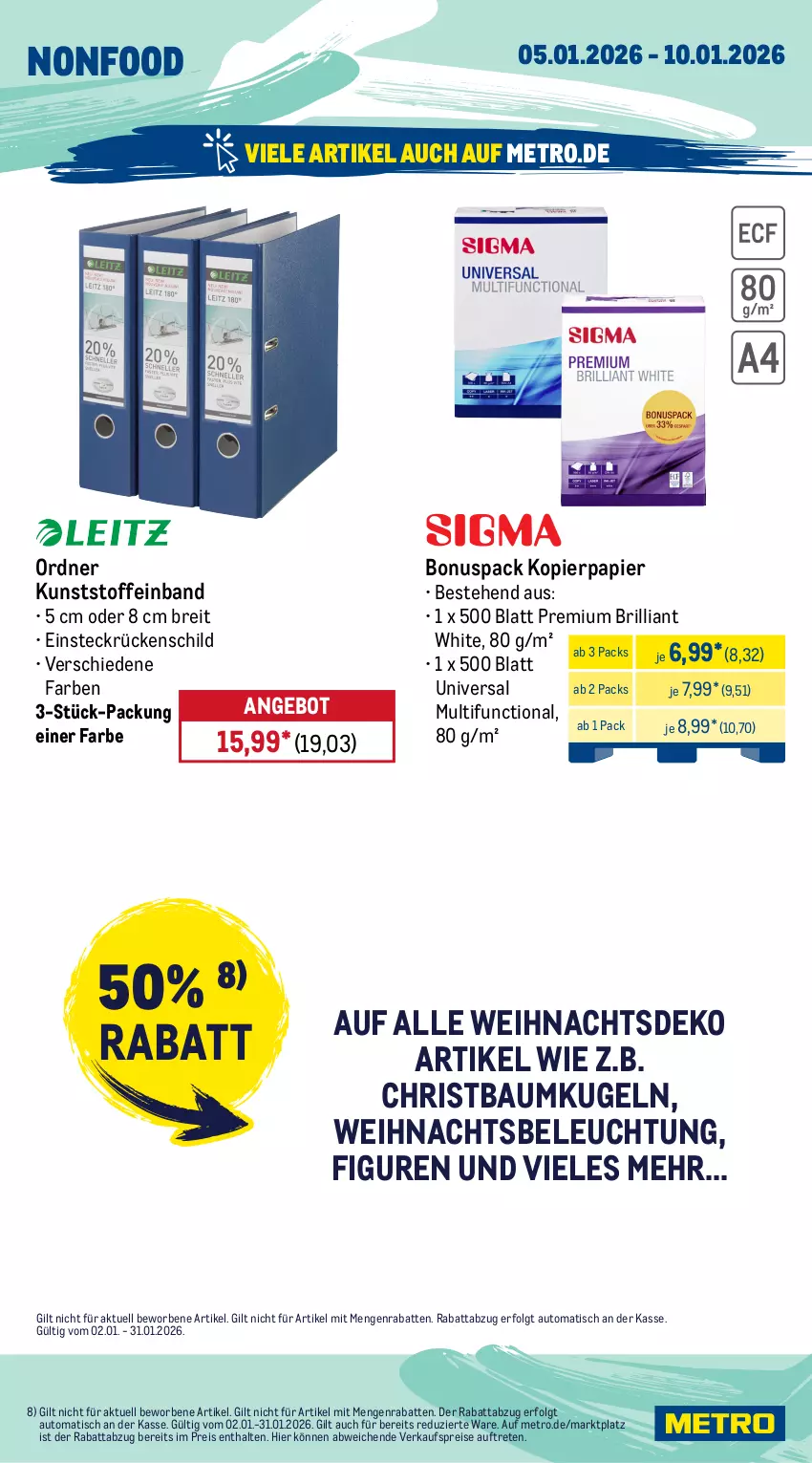 Aktueller Prospekt Metro - Wochen-Angebote - von 05.01 bis 10.01.2026 - strona 24 - produkty: angebot, auto, Bau, Baumkugel, beleuchtung, Brei, eis, kopierpapier, Kugel, LG, Metro, ordner, papier, reis, Ti, tisch, Weihnachtsbeleuchtung