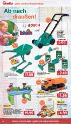 Gazetka promocyjna Famila - Prospekte - Gazetka - ważna od 02.04 do 02.04.2022 - strona 10 - produkty: Anhänger, batterie, batterien, bosch, eis, Elan, elle, Garten, handschuhe, Kinder, rasen, rasenmäher, reis, sattel, schuhe, Spieltisch, teller, Ti, tisch, Wanne, wasser