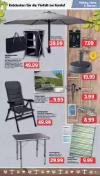 Gazetka promocyjna Famila - Prospekte - Gazetka - ważna od 02.04 do 02.04.2022 - strona 7 - produkty: adapter, Bau, campingstuhl, Campingtisch, decke, Garten, Hobby, latte, LG, Ria, rückenlehne, schirmständer, Schrank, sonnenschirm, sonnensegel, stuhl, Ti, tisch