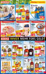 Gazetka promocyjna Norma - Norma - Gazetka - ważna od 11.09 do 11.09.2023 - strona 7 - produkty: Becher, bier, Cap, cola, eis, elle, erfrischungsgetränk, flasche, fleisch, frucht, geback, geschnetzeltes, getränk, gin, gulasch, gurke, gurken, ice tea, Käse, kirsch, kirsche, kokos, kühlregal, Lauchzwiebel, leberkäs, leberkäse, likör, meerrettich, Mixgetränk, natur, obazda, obst, Ofen, pfirsich, pute, Putengeschnetzeltes, regal, Rettich, rind, rinder, rum, sandwich, schnitten, schoko, schokolade, Spezi, spirituosen, teller, Ti, tonic, wein, whiskey, Zartbitterschokolade, Zelt, zwiebel