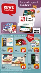 Gazetka promocyjna Rewe - Prospekte - Gazetka - ważna od 20.01 do 20.01.2024 - strona 1 - produkty: aktionspreis, almette, bio, brustfilet, coupon, drink, eis, energy drink, fenster, filet, frischkäse, hähnchen-brustfilet, hochland, Käse, knoppers, korn, Mett, monster, Monster Energy, reis, sesam, storck, telefon, Ti, uhr, wasa