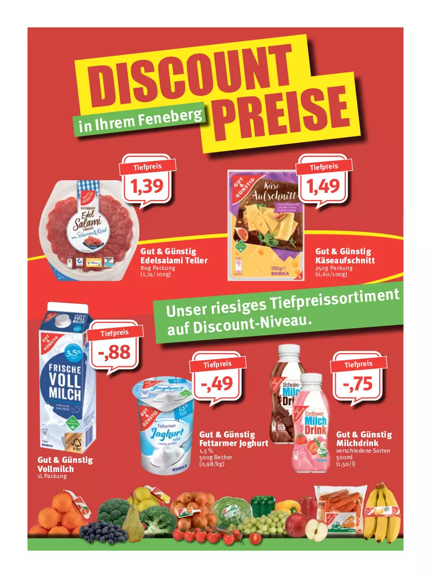 Aktueller Prospekt Feneberg - Prospekte - von 27.05 bis 28.05.2022 - strona 9 - produkty: aufschnitt, Becher, drink, Edelsalami, eis, elle, joghur, joghurt, Käse, milch, reis, salami, teller, Ti, tiefpreis, vollmilch