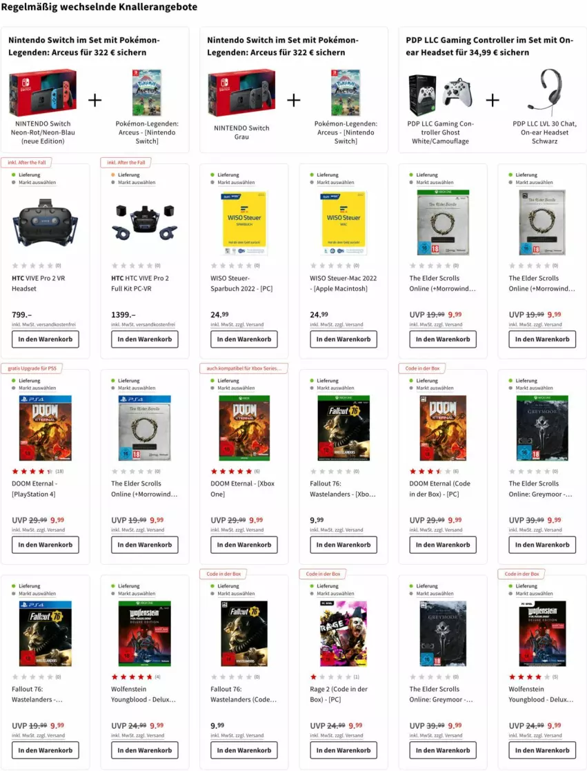 Aktueller Prospekt Media Markt - Prospekte - von 17.02 bis 23.02.2022 - strona 13 - produkty: angebot, angebote, Apple, buch, cin, Elan, Headset, korb, lays, mac, ndk, nintendo, Nintendo Switch, PlayStation, PlayStation 4, Roller, Rowi, Ti, Xbox, Xbox One, Yo