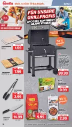 Gazetka promocyjna Famila - Prospekte - Gazetka - ważna od 30.03 do 30.03.2024 - strona 32 - produkty: anzünder, bambus, briketts, decke, Deckel, eis, elle, grill, grillbriketts, grillfläche, grillrost, Holz, holzkohle, holzkohlegrill, Kamin, Kohlegrill, küche, Küchen, Küchenhelfer, lack, messer, reis, sac, saft, sim, teller, thermometer, Ti, tisch, Tranchierbrett, ZTE