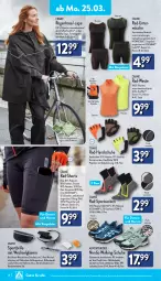 Gazetka promocyjna Aldi Nord - Von Montag - Gazetka - ważna od 30.03 do 30.03.2024 - strona 18 - produkty: Bona, Brille, Cap, decksohle, dell, eis, elle, gin, Gläser, handschuhe, hose, kissen, Laufen, LG, mikrofaser, Mode, Ria, schuhe, shorts, socken, Sport, Sportbrille, sportsocken, Tasche, Ti, tuc, wasser, Weste, ZTE