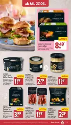 Gazetka promocyjna Aldi Nord - Von Montag - Gazetka - ważna od 30.03 do 30.03.2024 - strona 29 - produkty: aus der tiefkühlung, Becher, bohne, bohnen, Burrata, doppelrahmstufe, französischer weichkäse, gin, grüne bohnen, kartoffel, Käse, lamm, Lammrücken, Mantel, milch, schinken, schwein, schweine, spargel, Speck, Spezi, Ti, weichkäse, wein, weine, ZTE