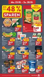 Gazetka promocyjna Aldi Nord - Von Montag - Gazetka - ważna od 28.10 do 28.10.2023 - strona 5 - produkty: aufstrich, Becher, brot, brotaufstrich, chavroux, ehrmann, eis, fleisch, fleischwurst, Geflügel, gin, gutfried, homann, hühner, joghur, joghurt, Käse, kerrygold, lachs, mandel, mandeln, milch, natur, nuss, pudding, rapsöl, Räucherlachs, reis, sahne, salz, sim, Spezi, Ti, weichkäse, weihenstephan, wurst, zott, ZTE