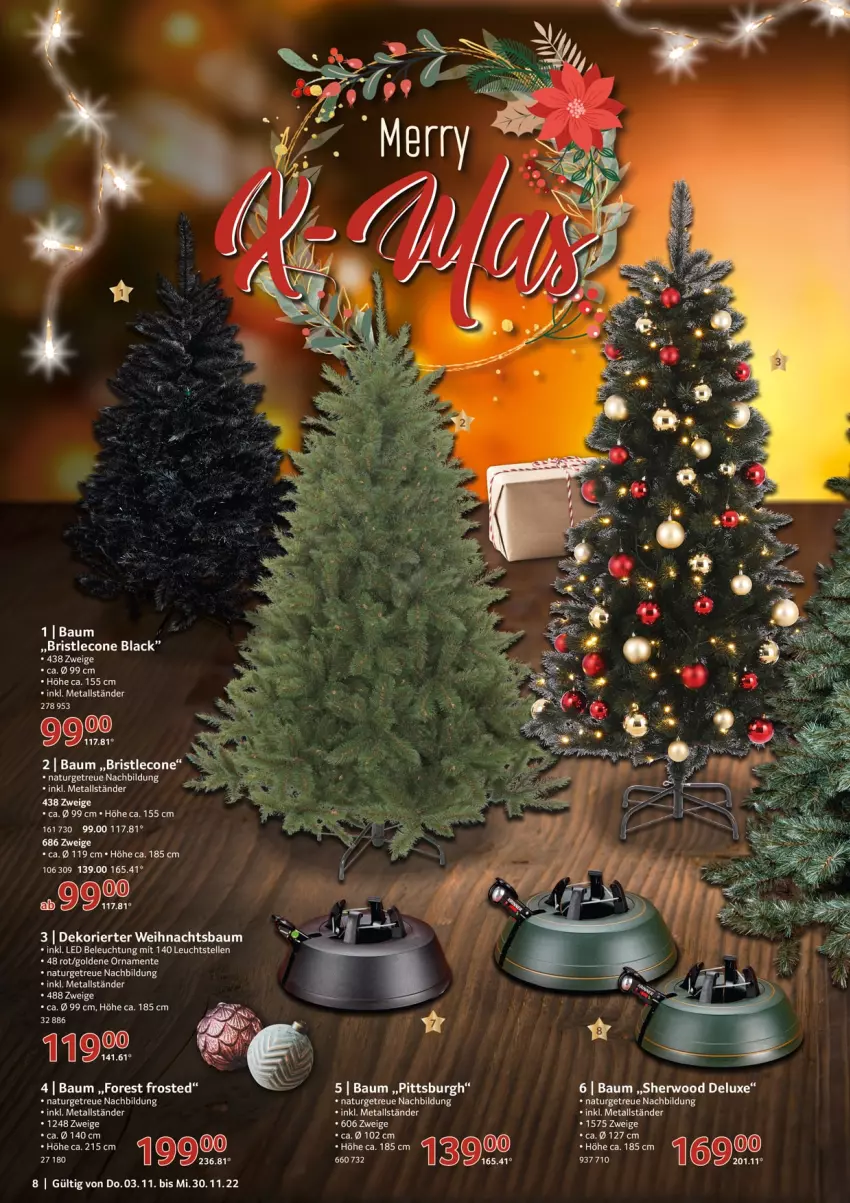 Aktueller Prospekt Selgros - Weihnachten Spezial - von 03.11 bis 30.11.2022 - strona 8 - produkty: Bau, beleuchtung, elle, leco, natur, rel, Ti, Weihnachtsbaum