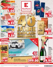 Gazetka promocyjna Kaufland - Extra-Angebote - Gazetka - ważna od 11.09 do 11.09.2024 - strona 1 - produkty: angebot, angebote, barilla, bohne, bohnen, braten, brut, butter, champagne, champagner, chardonnay, d'oro, dallmayr, dvb, DVB-T, eis, ente, fleisch, gin, gsw, hackfleisch, hackfleisch gemischt, hartweizen, HDMI, joghur, joghurt, Jubiläums, kracher, LG, mac, meggle, melone, Mode, nuss, pasta, Pinot, Pinot Meunier, pinot noir, purland, reis, Ria, rind, schwein, schwein und rind, Ti, tuner, usb, wandhalterung, wasser, wassermelone, wein, ZTE