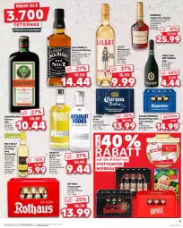 Gazetka promocyjna Kaufland - Extra-Angebote - Gazetka - ważna od 11.09 do 11.09.2024 - strona 15 - produkty: Absolut Vodka, angebot, angebote, aperitif, auer, bier, Cognac, corona, corona extra, dessert, desserts, eimer, eis, elle, frucht, fürst von metternich, Germ, getränk, getränke, gin, Holz, jack daniel, jack daniel's, jägermeister, kräuter, kräuterlikör, Lagerbier, likör, lillet, mac, Meister, Mett, metternich, obst, qualitätswein, reis, rezept, sekt, Spezi, teller, Ti, Trikot, vodka, wein, whiskey, zitrone, zitronen, ZTE