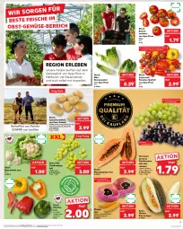 Gazetka promocyjna Kaufland - Extra-Angebote - Gazetka - ważna od 11.09 do 11.09.2024 - strona 7 - produkty: angebot, angebote, blume, blumen, blumenkohl, eis, früchte, kartoffel, kartoffeln, mac, mango, melone, obst, orange, Papaya, paprika, reis, rispentomaten, Romanasalat, sac, salat, speisekartoffeln, tafeltrauben, Ti, tisch, tomate, tomaten, trauben, ZTE, zucker