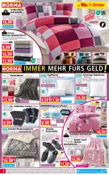 Gazetka promocyjna Norma - Norma - Gazetka - ważna od 16.10 do 16.10.2023 - strona 2 - produkty: Bau, baumwolle, Bebe, beere, beleuchtung, bett, Betttuch, bettwäsche, bügel, cashmere, Coral, decke, eis, Elan, elle, Frottee-Socken, gin, Hausschuhe, Kinder, kissen, kopfkissen, kraft, kuscheldecke, lamm, Lammfell, latte, LG, mikrofaser, ndk, Plüsch, reis, Ria, schuhe, socken, spannbetttuch, Spiele, steppbett, tee, Ti, Tipi, tuc, vanille, weck, wolle