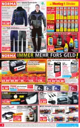 Gazetka promocyjna Norma - Norma - Gazetka - ważna od 16.10 do 16.10.2023 - strona 4 - produkty: abis, apfel, Arbeitsleuchte, asti, auer, auto, batterie, Bau, baumwolle, Bebe, Blasebalg, bügel, Calcium, citrus, deka, Draht, eis, elle, energizer, ente, gin, hose, Jacke, Kette, kraft, ladekabel, latte, leds, Leuchte, LG, longlife, motorenöl, ndk, PKWs, Rauch, reifen, reiniger, Reinigung, reis, rum, sac, Scheibenreiniger, smartphone, Spezi, Tasche, taschen, teller, Ti, Tiere, tisch, usb, wasser, Windschutz, wolle