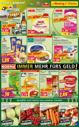 Gazetka promocyjna Norma - Norma - Gazetka - ważna od 16.10 do 16.10.2023 - strona 9 - produkty: Bau, Becher, bismarck, Brandenburger äpfel, burger, creme, dessert, eis, erdnuss, filet, flasche, Garten, grütze, haselnuss, Haselnusscreme, hering, Herings, himbeer, karotten, kartoffel, Kartoffelsuppe, kühlregal, leberwurst, LG, mac, milch, Nougatcreme, nuss, obst, radieschen, regal, reis, riegel, ring, Rote Grütze, sac, Schal, Schale, schnittlauch, schoko, Soße, spreewälder, suppe, suppen, Ti, tiefpreis, vanille, vollmilch, Waffelröllchen, Weißkohl, wurst