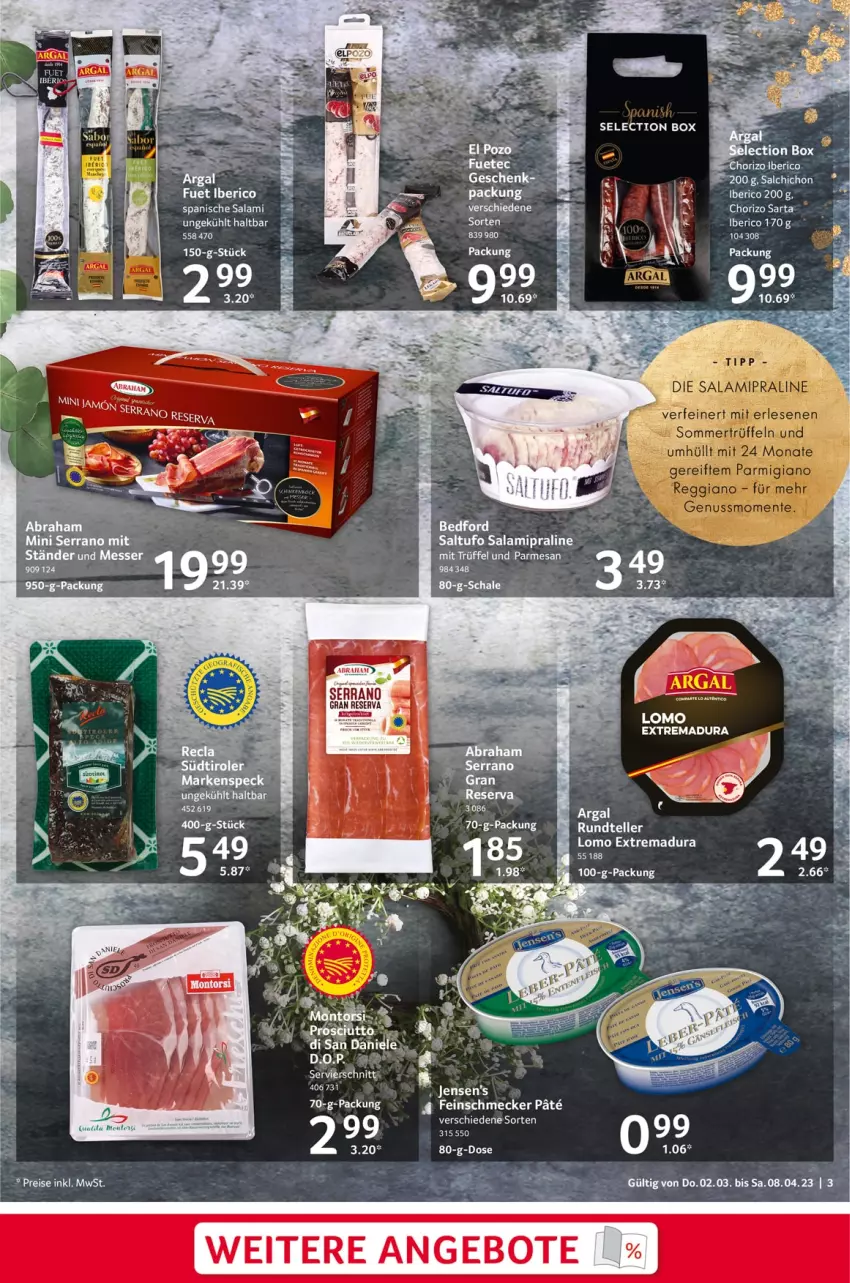 Aktueller Prospekt Selgros - Feinkost Ostern - von 02.03 bis 08.04.2023 - strona 3 - produkty: angebot, angebote, chorizo, messer, salami, Schal, Schale, Ti