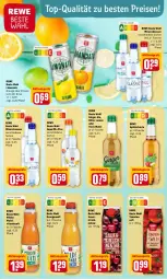 Gazetka promocyjna Rewe - Prospekte - Gazetka - ważna od 20.02 do 20.02.2022 - strona 29 - produkty: aktionspreis, Alwa, apfel, Apfelschorle, aqua, auer, bitter lemon, eis, flasche, gin, ginger, ginger ale, kirsch, limo, limonade, mineralwasser, Multivitaminsaft, Nektar, orange, orangen, orangensaft, reis, rewe beste wahl, saft, schorle, Ti, tomate, tomaten, Tomatensaft, tonic, tonic water, vita, wasser, zitrone