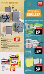 Gazetka promocyjna Rewe - Prospekte - Gazetka - ważna od 20.02 do 20.02.2022 - strona 35 - produkty: Abfalleimer, aktionspreis, batterie, batterien, Becher, butter, Butterdose, decke, Deckel, eimer, eis, elle, energizer, frucht, Kochtopf, Laptop, leimer, maille, Messbecher, reis, rucksack, sac, salat, stielkasserolle, tablet, Tasche, taschen, Ti, topf, trolley