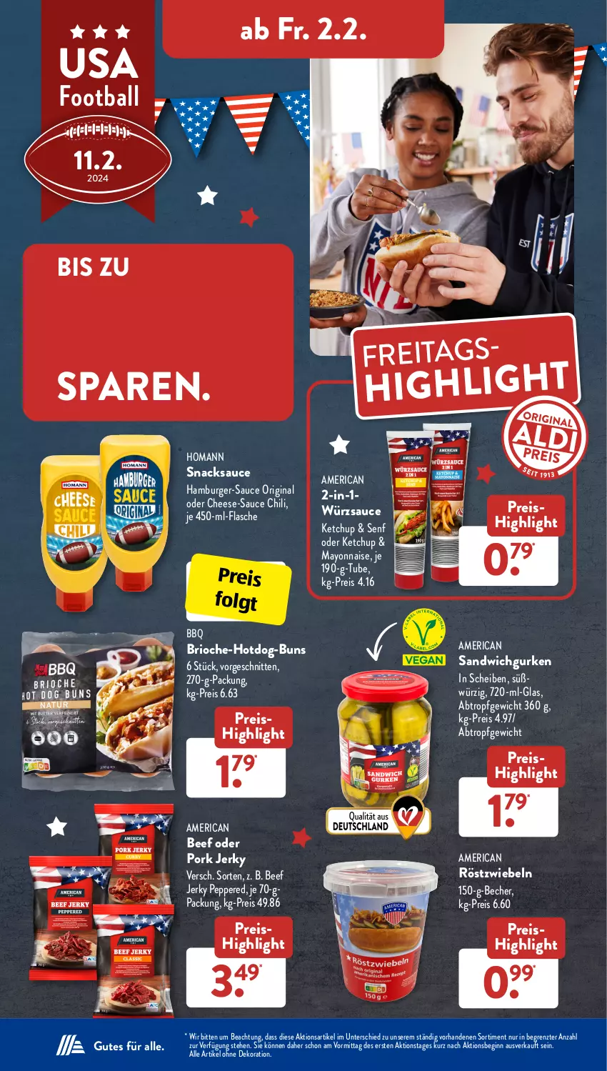 Aktueller Prospekt AldiSud - IN ZWEI WOCHEN - von 29.01 bis 03.02.2024 - strona 15 - produkty: alle artikel ohne dekoration, ball, Becher, beef, burger, chili, dekoration, eis, flasche, gin, gurke, gurken, hamburger, homann, ketchup, LG, mayonnaise, reis, röstzwiebeln, sandwich, sauce, schnitten, senf, snack, snacks, Ti, würzsauce, Yo, ZTE, zwiebel, zwiebeln