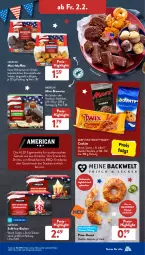 Gazetka promocyjna AldiSud - IN ZWEI WOCHEN - Gazetka - ważna od 03.02 do 03.02.2024 - strona 16 - produkty: ACC, aldi, backwaren, Becher, bounty, brownie, brownies, cheddar, cola, cookie, cookies, decke, Donut, drink, drinks, eis, geback, haselnuss, jalapeño, kuchen, leine, LG, mac, mars, Muffin, muffins, nacho, nuss, pizza, reis, sauce, schoko, snack, snacks, Ti, tisch, twix