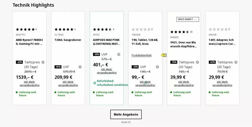 Aktueller Prospekt Saturn - Prospekte - von 22.09 bis 01.10.2025 - strona 4 - produkty: adapter, angebot, angebote, Apple, Apple AirPods, aust, Cap, eis, Gaming PC, kraft, ndk, Nike, Pods, reis, ryzen, Saugroboter, tablet, Ti, versandkostenfrei