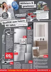 Gazetka promocyjna Bauhaus - Prospekte - Gazetka - ważna od 03.12 do 03.12.2022 - strona 29 - produkty: angebot, angebote, armatur, Bad, Bau, beleuchtung, brause, brauseschlauch, camargue, edelstahl, eier, Einhebelmischer, elle, garnitur, Germ, handbrause, Laufen, led-beleuchtung, led-licht, LED-Lichtspiegel, Leuchte, Mode, rwe, Schal, schlauch, schläuche, Schrank, schubladen, spiegel, spiegelschrank, Spiele, tee, teller, thermostat, Ti, tisch, unterschrank, waschtisch, wasser